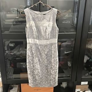 Jax grey lace sleeveless cocktail dress